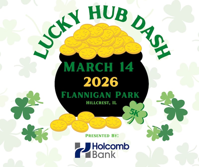 The Rochelle Chamber of Commerce will once again be hosting the Lucky Hub Dash 5K presented by Holcomb Bank.