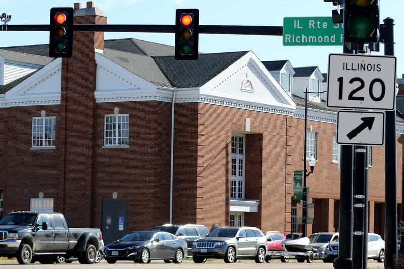 The former First Midwest Bank location at 3510 W. Elm St. is seen on Monday, Nov. 9, 2020, in McHenry. The property was pitched to become a 7-Eleven, Laredo Taco and gas station, and a developer sought feedback from McHenry City Council on the redevelopment plan.
