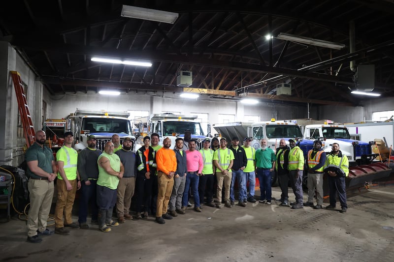 Kankakee Department of Public Works employees pose for a photo at the Kankakee site.