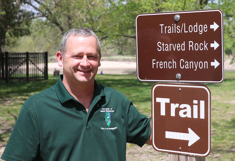 Monty Bernardoni poses for a photo outside the Starved Rock Visitors Center on Monday, April 28, 2025 at Starved Rock State Park. Bernardoni has been named the new site superintendent for Starved Rock and Matthiessen State Parks.