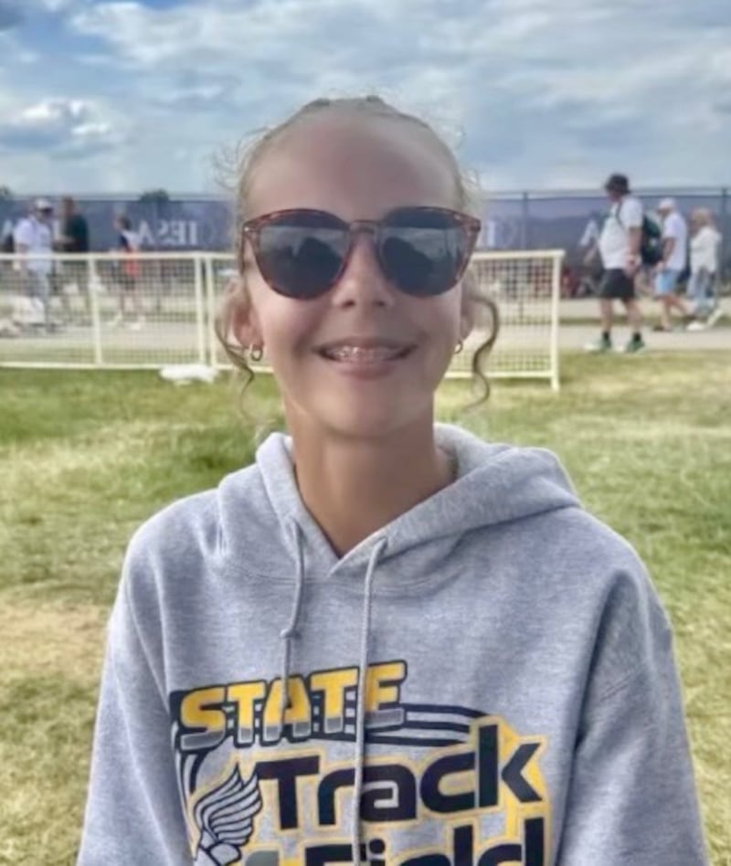 Princeton Logan's Lydia Kyle won the Class 3A seventh grade high jump championship.