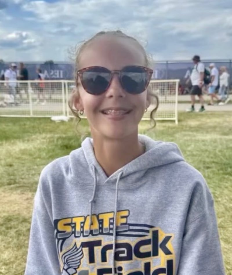 Princeton Logan's Lydia Kyle won the Class 3A seventh grade high jump championship.