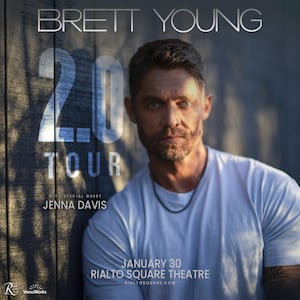 Country music star Brett Young to perform at Rialto Square Theatre Jan. 30