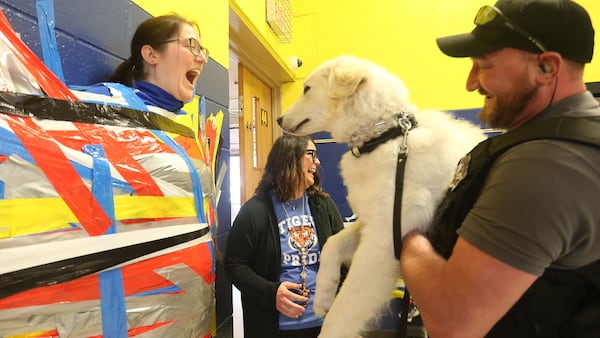 Photos: Princeton Logan Jr. High teachers get taped up for a good cause