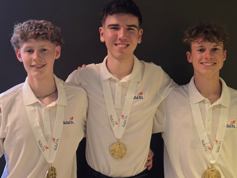 Lockport Township High School students
Stephen Reuter, Samuel Drong, and Gavin Leone earned Gold Medals in Engineering Technology Design at the SkillsUSA National Conference in Atlanta on June 27, 2025.