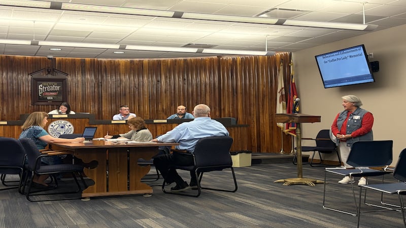 Streator council hears proposal to move “Coffee Pot Lady” memorial to City Park