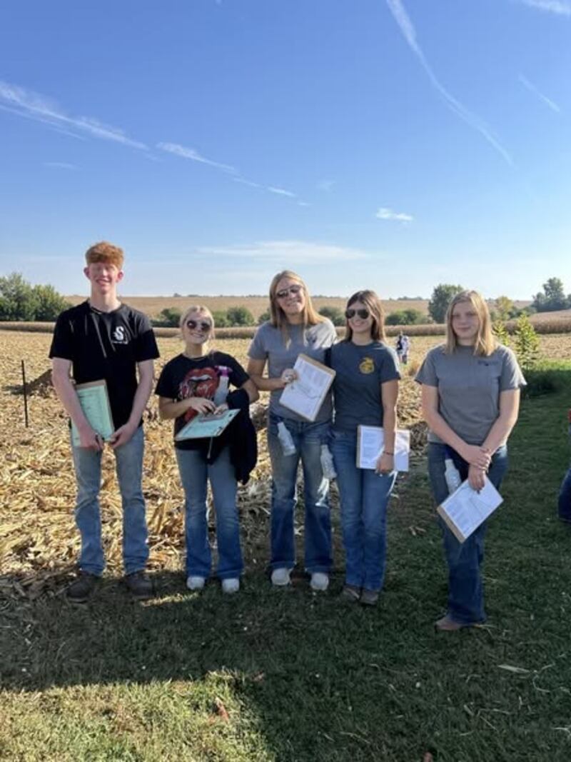 The Rochelle Township High School FFA Land Use Evaluation team placed fifth at the Section 2 competition on Sept. 30. Bryson Wells of Rochelle was the fourth place overall individual in the contest.