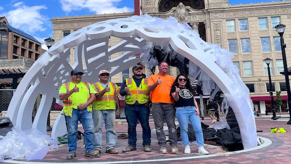 Unity Dome sculpture comes together in Joliet’s City Square