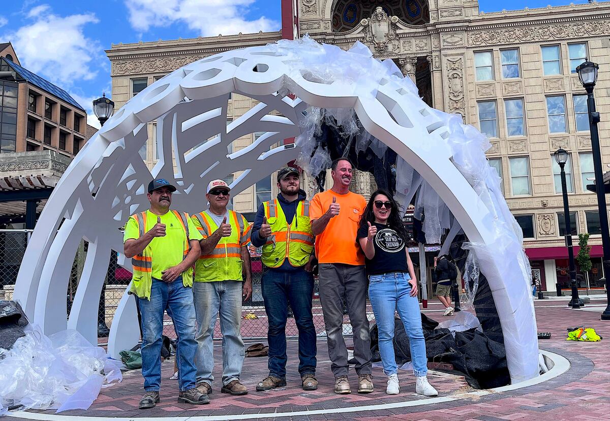 Unity Dome sculpture comes together in Joliet’s City Square
