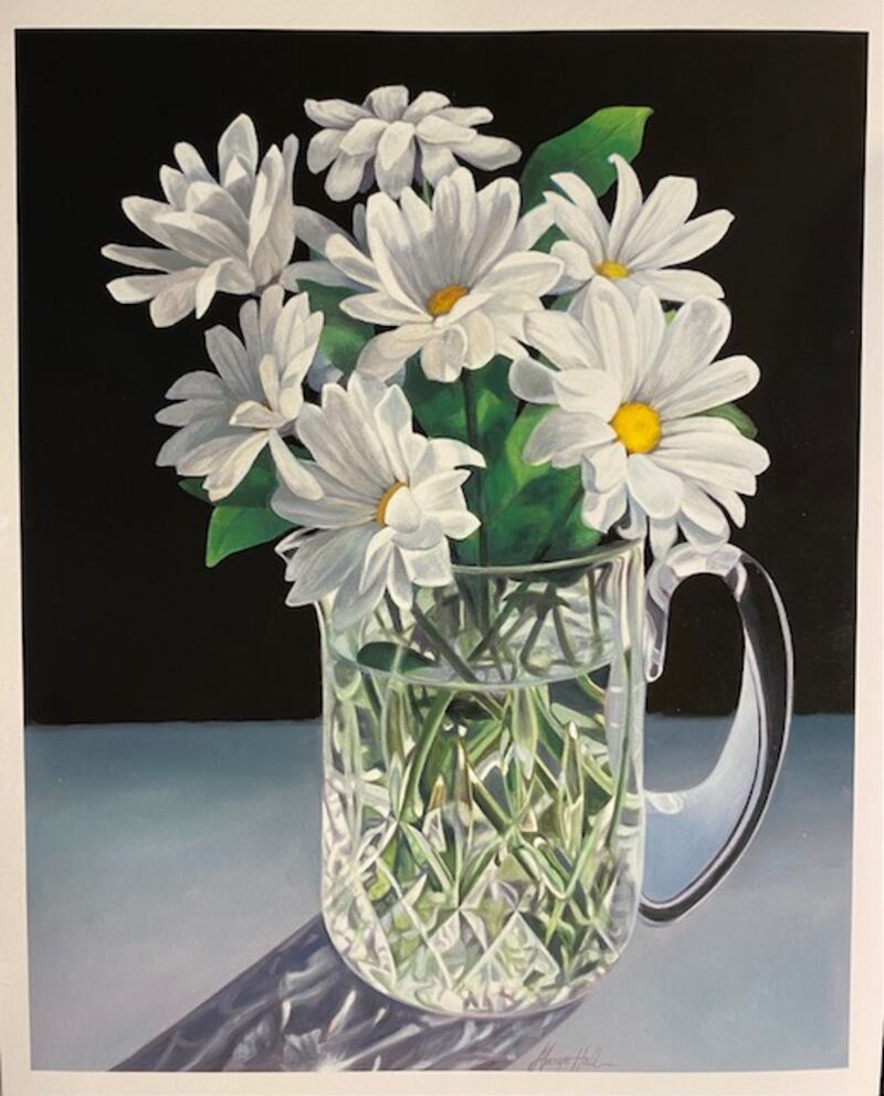 Oil painting created by artist Marge Hall