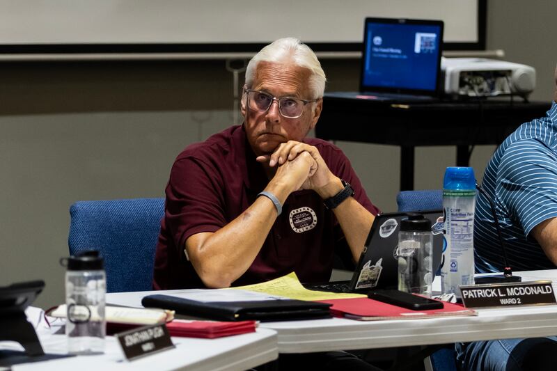 Patrick McDonald, Alderman, 2nd Ward attends the Lockport City Council Meeting on Sept. 17, 2025.