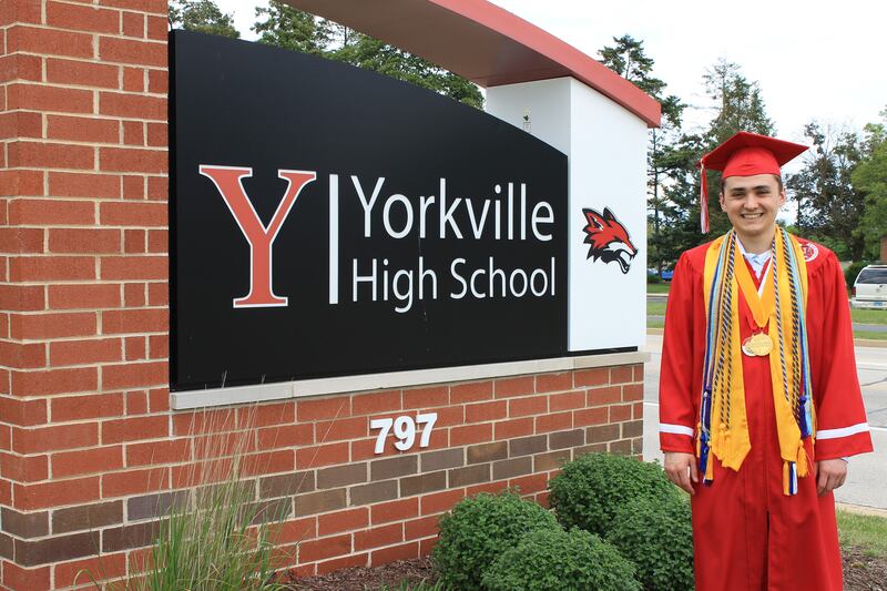 Yorkville High School 2025 valedictorian Tyler Plank graduated with a straight 'A' perfect academic record dating all the way back to grade school.