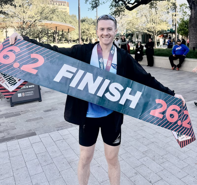 Princeton native Colin Mickow, 35, won the inaugural San Antonio Marathon on Sunday with a winning time of 2:22.25.