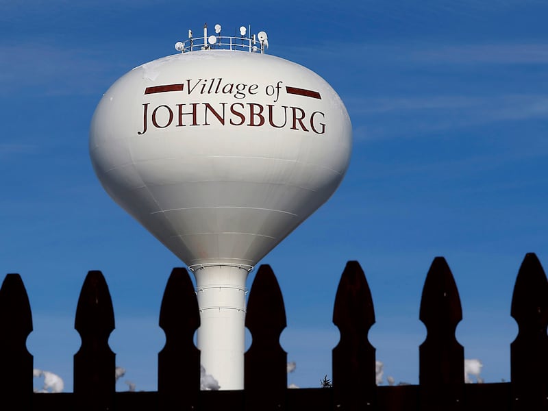 A Johnsburg water tower is seen in a 2024 photo.