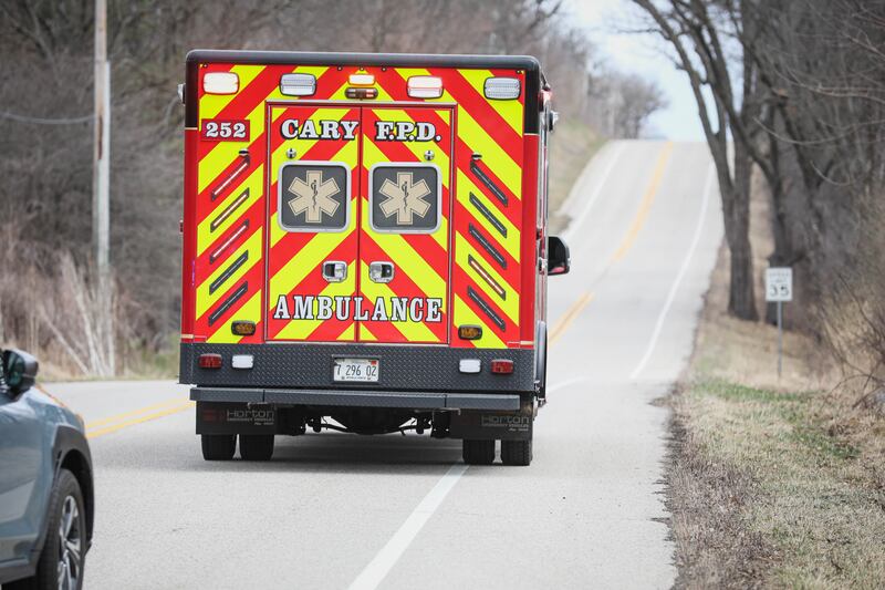 A man was taken to the hospital after an Oakwood Hills motorcycle crash Saturday, March 29, 2025.