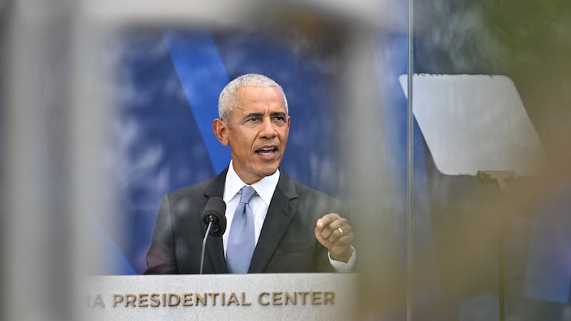 Obama Center opens in Chicago with a call to defend democracy and a celebrity lineup of supporters
