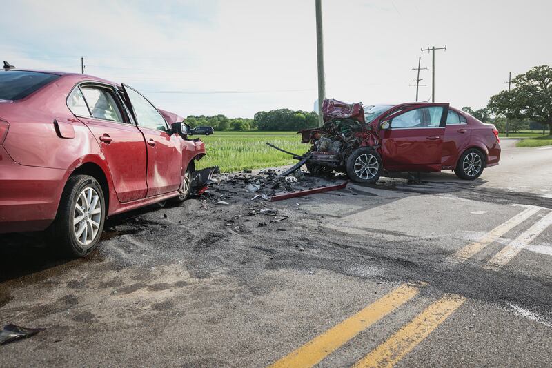 Two drivers were killed in a crash near Huntley Thursday, May 28, 2026.