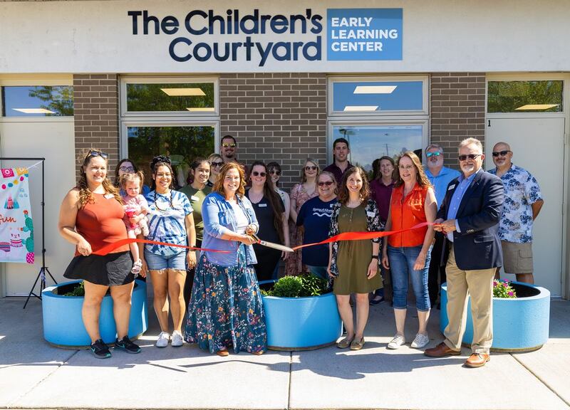 The Children's Courtyard celebrated a ribbon-cutting ceremony in Yorkville.