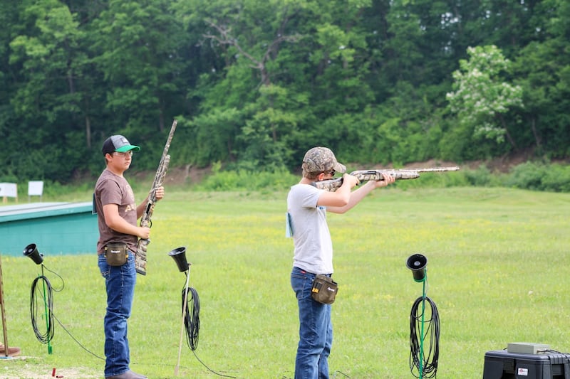 4-H participants take part in rifle competition.