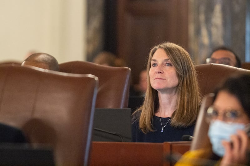 FILE – State Sen. Laura Fine, D-Glenview, is pictured on the Senate floor.