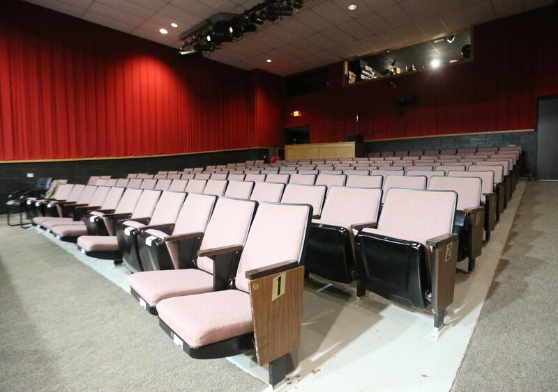 A view of the seating on Friday, May 2, 2025 at Stage 212 in La Salle. The seats are over 50 years old.  Renovations totaling $162,000 are scheduled to begin this fall. Over $100,000 has been raised from donations so far. The renovations include new seating, curtains, ceiling tiles and acoustic panels.
