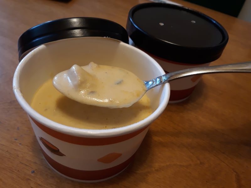 The cheddar potato soup at Pine Hills