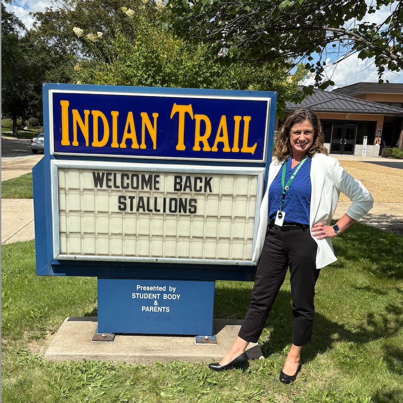 New Indian Trail Elementary School principal Emily Stubbs is getting accustomed to the Downers Grove elementary school by helping coordinate a variety of activities