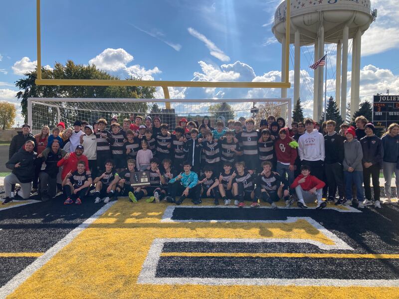 The Lincoln-Way Central boys soccer team.
