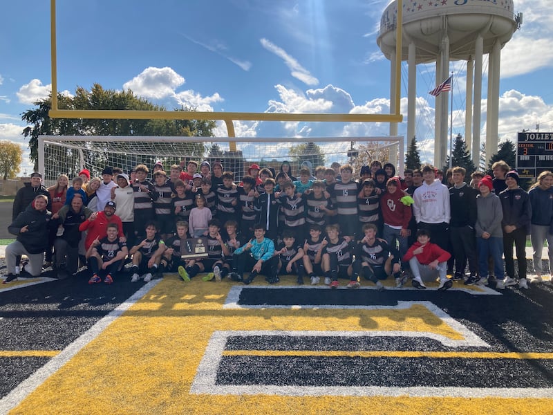 The Lincoln-Way Central boys soccer team.