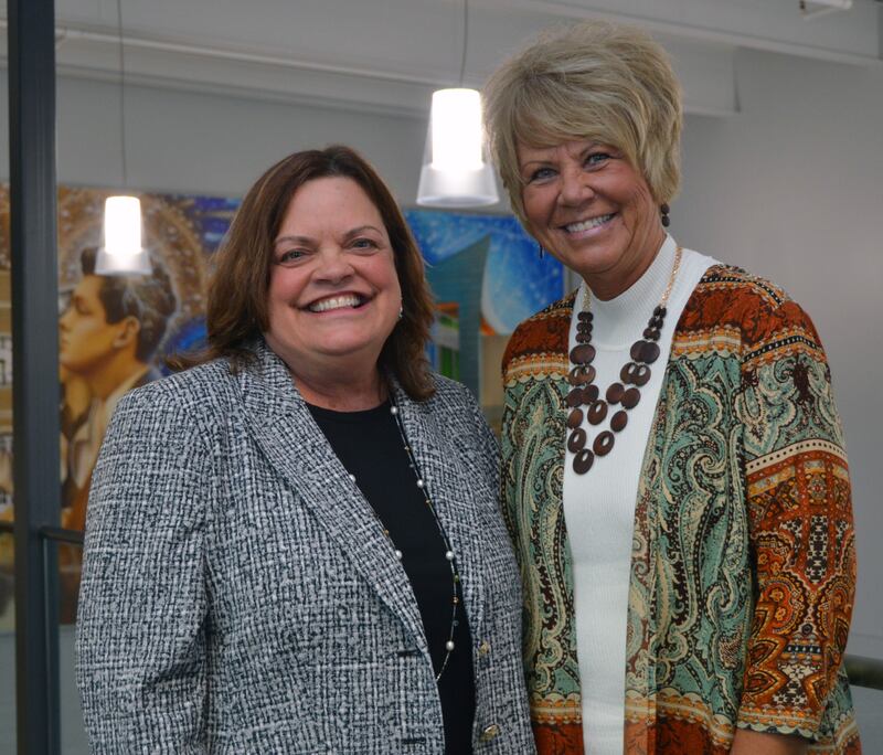 Retired faculty and administrators were recognized by the Illinois Valley Community College Board after being awarded honorary titles of emeritus. Jamie Gahm (left) served as Director of Continuing Education and Business
Services for 30 years. Diane Christianson (right) taught the Early Childhood Education program and administered the campus childcare center. Laura Hodgson Block (not pictured) was a nursing instructor, program recruiter and supporter