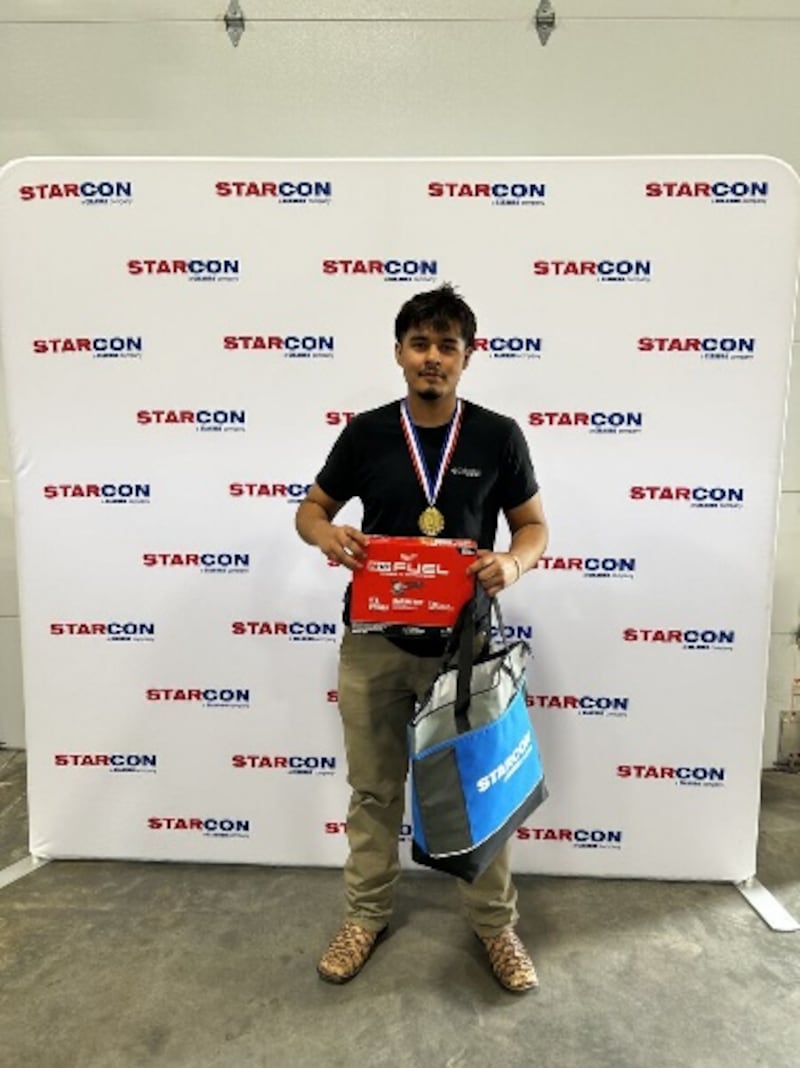 Joliet Central High School junior Salvador Figueroa was awarded a $20,000 scholarship to attend welding school after winning first place at a regional welding competition.