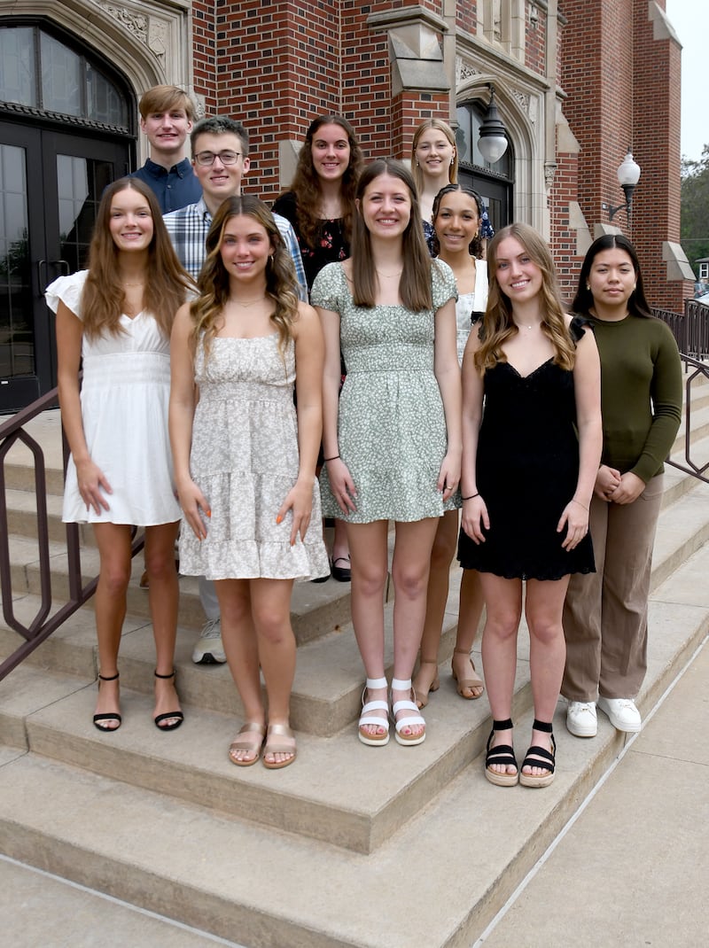 LaSalle-Peru Township High School is pleased to announce its top 10 academic students after eight semesters from the class of 2025. They are LyLian Pabian (front row from left), Elena Leone, Jordan Whaley, Carissa Wendelken, Adam Kasperski (middle row from left), Ava Currie, Alexandra Serratos, valedictorian Zachary Quick (back row from left), Sophia Woods, and salutatorian Grace Newman.