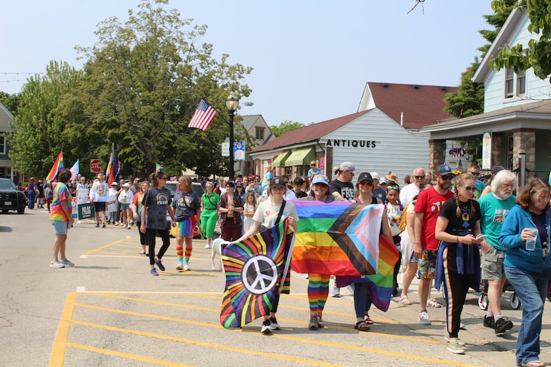Hundreds of people showed up to walk through downtown during the 2nd annual Crystal Lake Pride Walk & Social June 1, 2025.