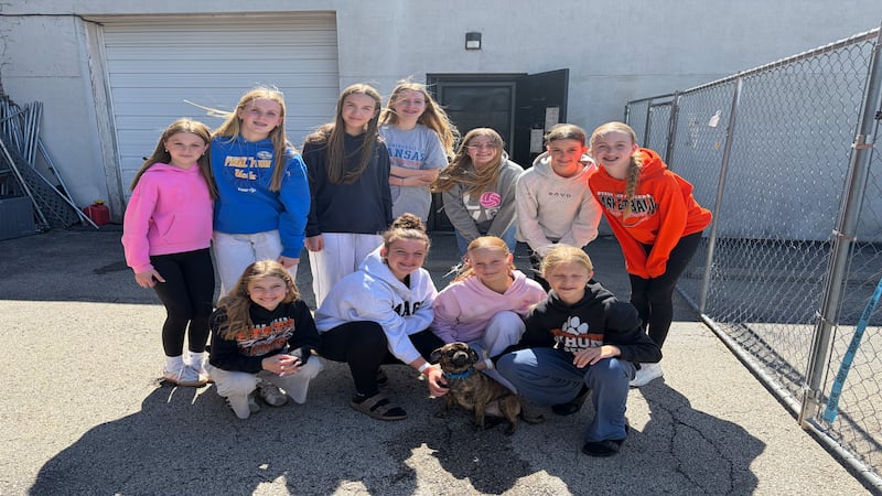 Byron Middle School 7th graders donate tie blankets to area organizations