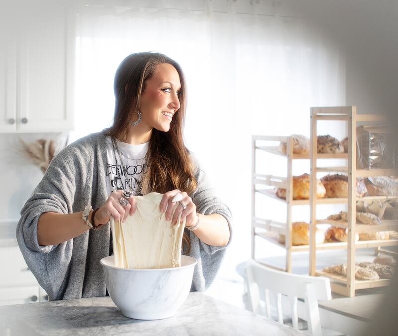 Alli Daugherty created The Maker And A Baker in Morris, featuring sourdough breads and other products. The cottage baker is part of the monthly French country market organized by 3 French Hens in Morris. 2025