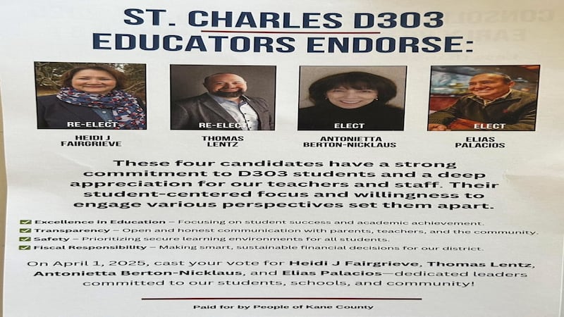 Campton Hills lawyer sues St. Charles teachers union over election flyer flap