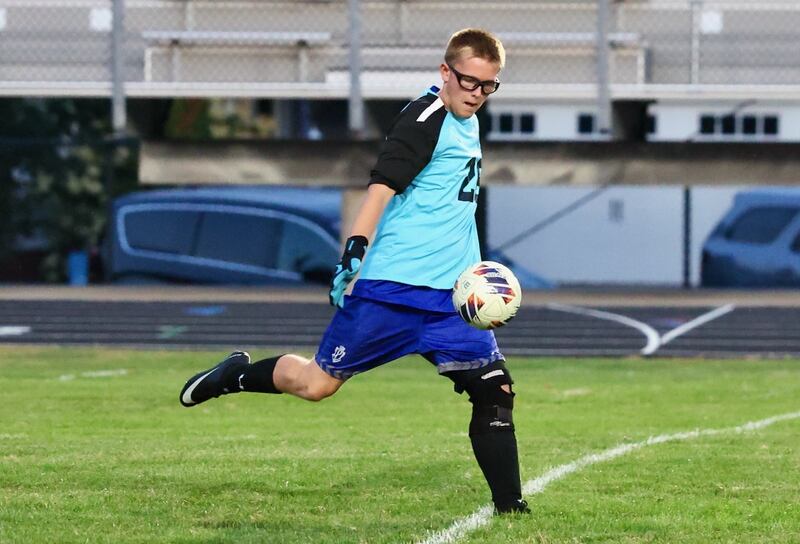 Princeton senior keeper Landon Davis had a record-breaking season on goal for the Tigers. He is the 2025 BCR Soccer Player of the Year.