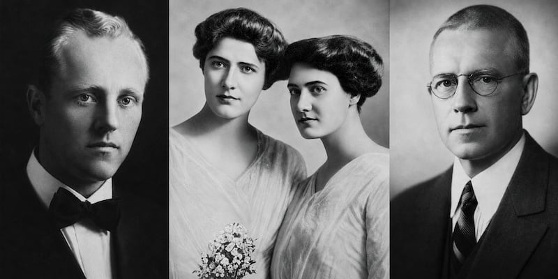 Pictured from left are Douglas Gray Harvey, Pauline (Reynolds) Harvey, Lucile (Reynolds) Ralston, and John Gould Ralston.