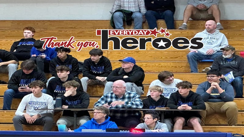 Longtime ‘Blue Streak’ and voice of Woodstock basketball is beloved by high school students, staff