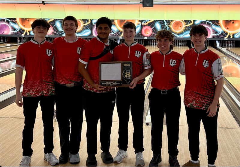 The La Salle-Peru boys bowling team placed second in the Interstate 8 Conference tournament on Monday, Jan. 12, 2026 and finished as the conference champion with the most season points.