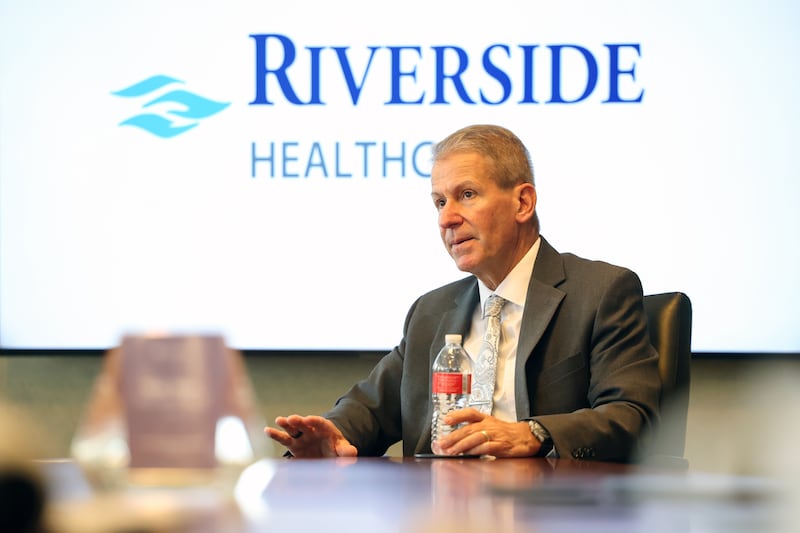 Riverside Healthcare President and CEO Phil Kambic talks about Riverside Medical Center in Kankakee being named one of the nation’s 100 Top Hospitals, according to an independent quality analysis provided by Premier Inc., during an interview on May 7, 2025.