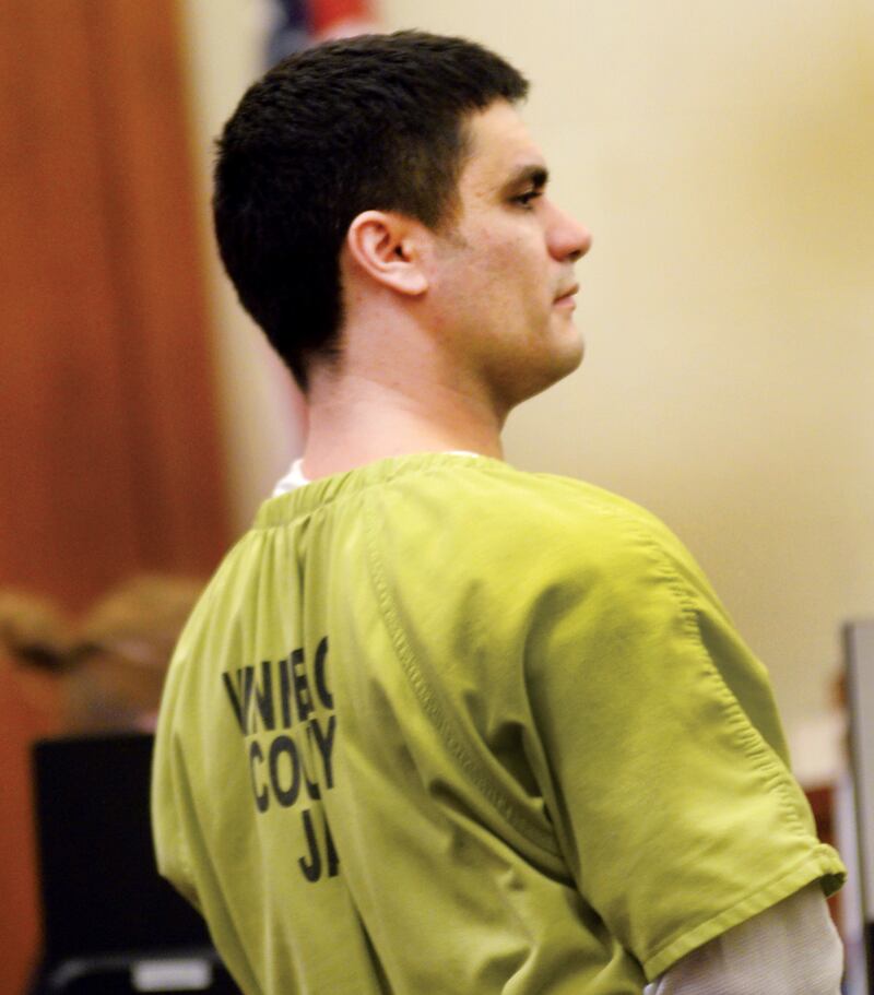 Jonathon Gounaris enters an Ogle County courtroom for a hearing on Thursday, Sept. 25, 2025.