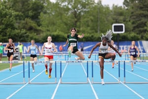 St. Bede’s Lily Bosnich brings home silver in both 1A hurdle events