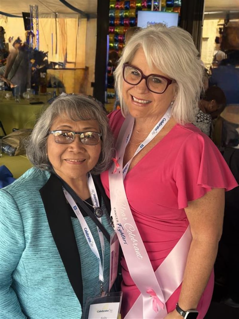 Charlene Kuhler (right) of Round Lake Beach and her stepmom, Fely Kuhler (left) of Wadsworth, battled breast cancer in 2020.