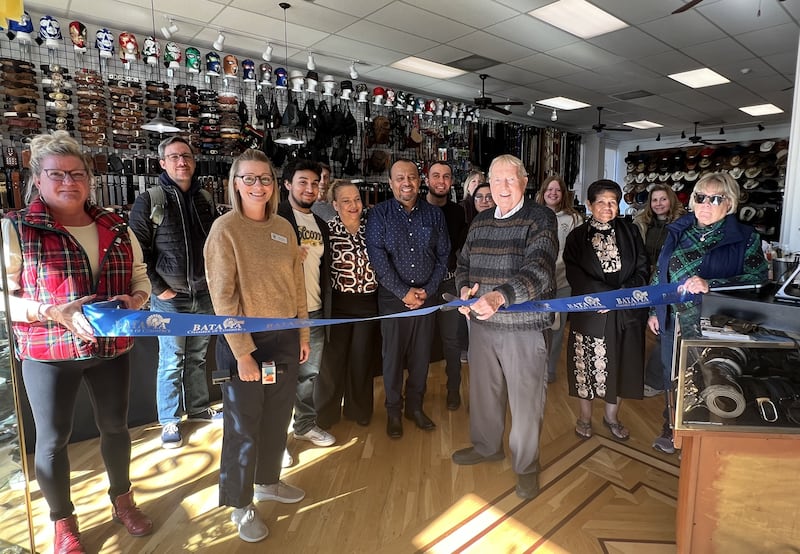 The Batavia Chamber of Commerce celebrating Gifts and Amor's opening