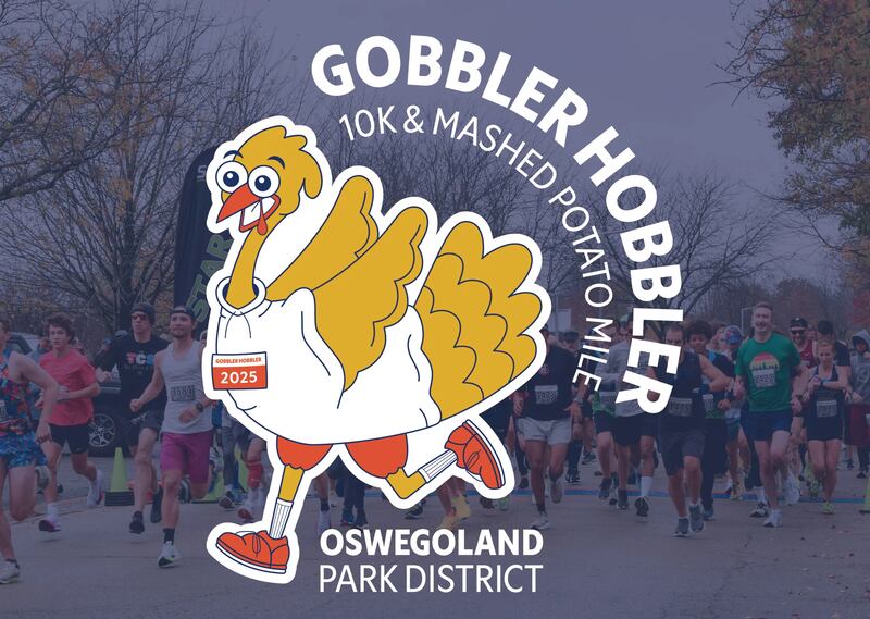 Motorists driving through Oswego between 8 a.m. and noon Sunday should expect increased traffic congestion and delays because of the Oswegoland Park District’s Gobbler Hobbler 10K Run & Mashed Potato Mile.