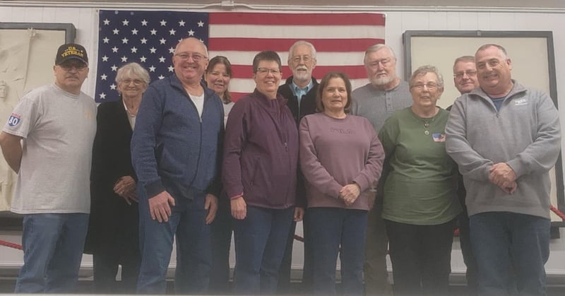 Enclosed is the group picture from our planning meeting on Tuesday night.
People in the picture are as follows front row from left to right: Rodney Johnson, Chairman: Terry Johnson, Secretary. Terry Robison, JoAnn York, Tom Robison
Back row: Left to right, Hector Gomez, Cindy DeClue, Peggy Gomez, Brad Oeder, Roger York, Scott Underwood, Co-Chairman