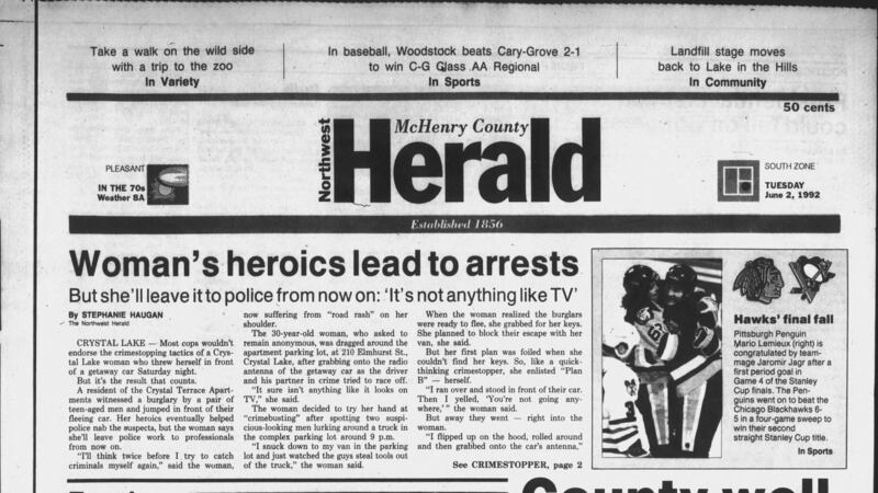 Historical covers for June 2: Woman’s heroics lead to arrests