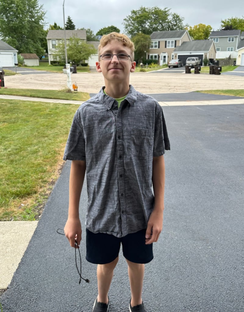 Nicholas Laureys, 15, of the Crystal Lake area, was killed in a hit-and-run crash while riding his bicycle on July 2, 2025. Nicholas is pictured here in 2023.