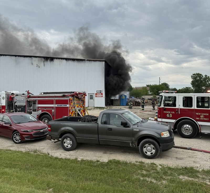 A commercial building in unincorporated New Lenox Township sustained significant damage in a fire on Friday, June 5, 2026.